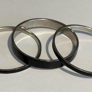 Vintage Black and Silver Bracelets